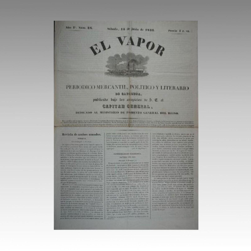 EL VAPOR (15 de junio 1833)