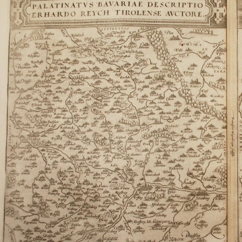 MAPA DE ALEMANIA, ALTO PALATINADO Y WURTEMBERG (ORTELIUS 1579)