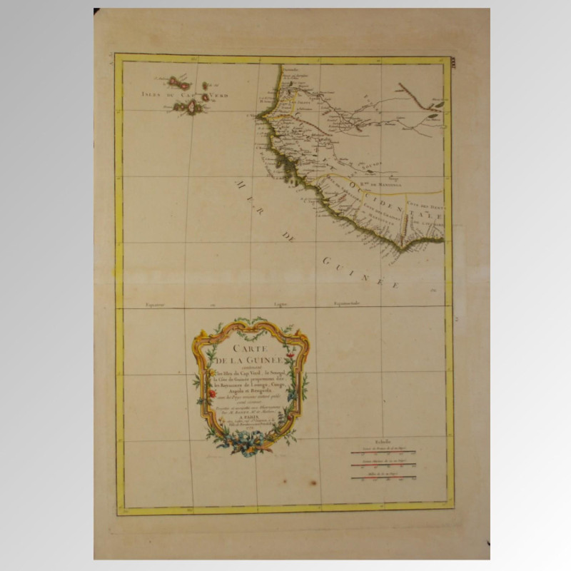 GUINEA (1771). Carte de la Guinee, contenant les Isles du Cap Verd, le Senegal, la Cote de Guinee proprement dite, les R