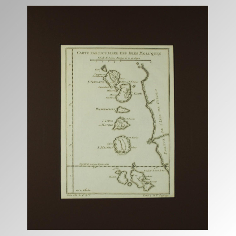 ISLAS MOLUCAS (c.1780) / CARTE PARTICULIERE DES ISLES MOLUQUES