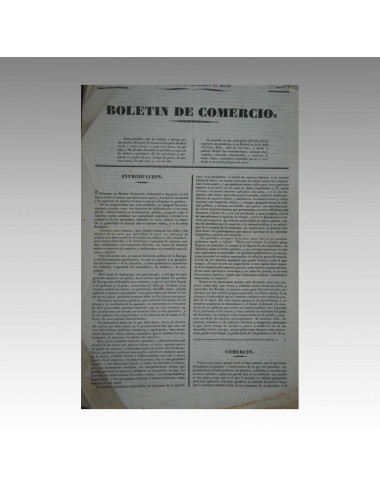 BOLETIN DEL COMERCIO (Nº 1 Viernes 16 de Noviembre de 1832)