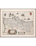 MAPA ANTIGUO DE PORTUGAL - 1638