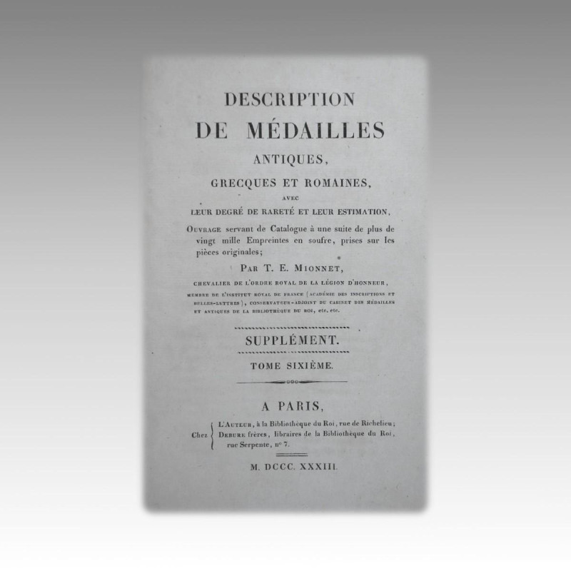 DESCRIPTION DE MÉDAILLES ANTIQUES (SUPPLÉMENT T. VI)