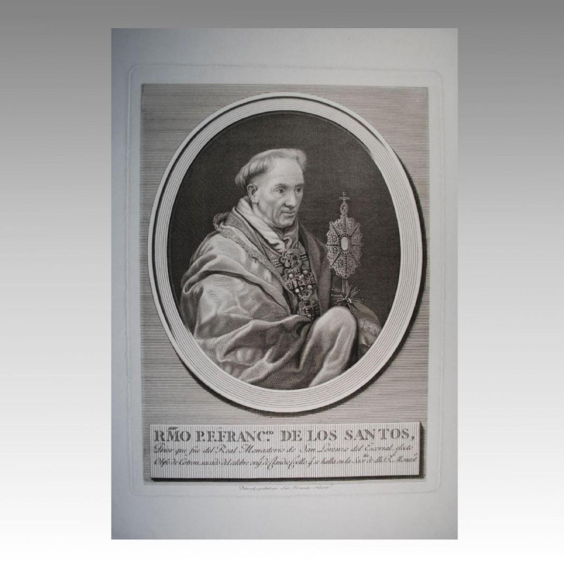 RMO. P. F. FRANCCO. DE LOS SANTOS, Prior que fue del Real Monasterio de San Lorenzo del Escorial, electo Obpo. de Cotron