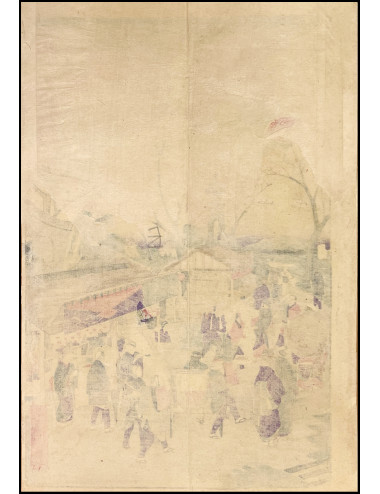 HIROSHIGE III - A CROWD AT...