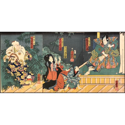 YOSHIIKU UTAGAWA- ESCENA DE...