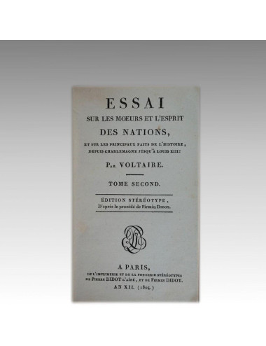 ESSAI SUR LES MOEURS ET LESPRIT DES NATIONS (TOMO II).